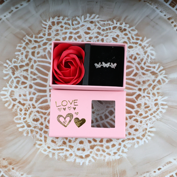 Love butterfly charm ring