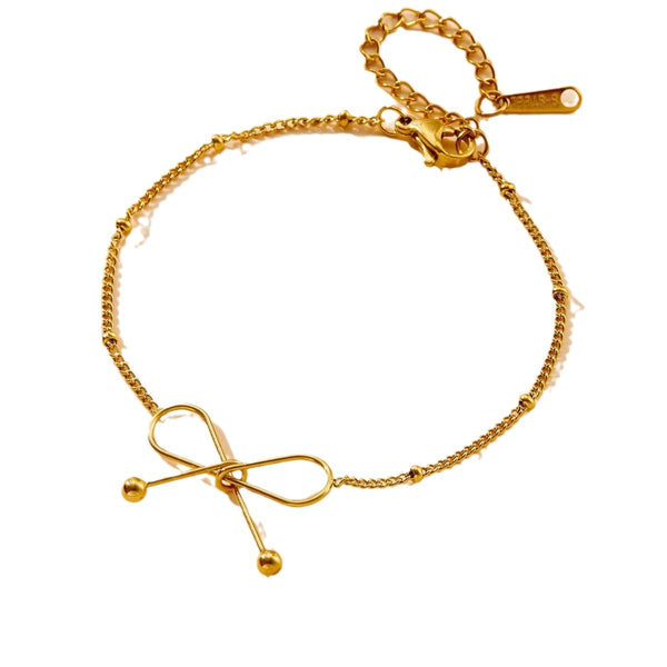Classy & Chic Bow Tie Gold Bracelet