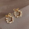 Pack Of 3 Stylish Crystal, Pearl & Spiral Earrings