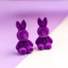 Cute Lil Purple Teddy Stud Earring