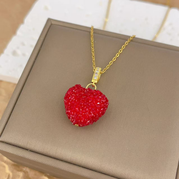Stainless Steel Heart-Shaped Necklace Pendant