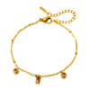 Golden pink stone exclusive bracelet
