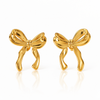 Gold-Tone Bow Stud Earrings for Women | BeautyNX