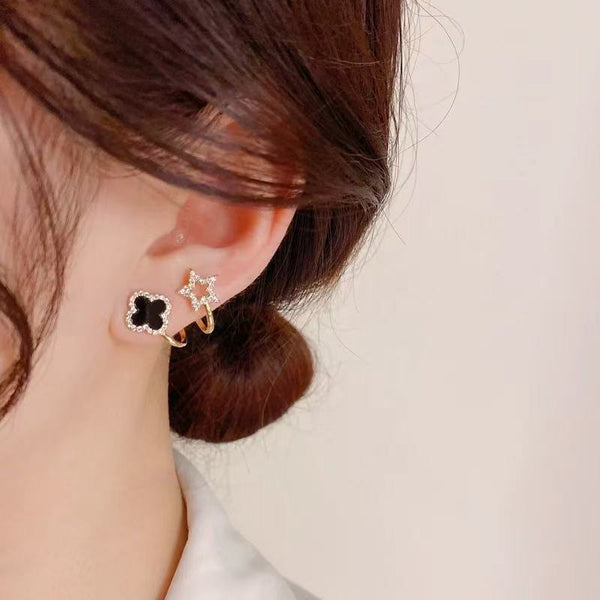 Pack Of 2 Green Floral Pearl Earrings