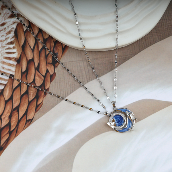 Love blue couple pandent