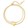 Elegant Gold-Plated Love Bracelet