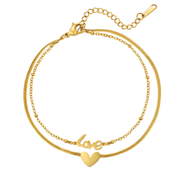 Elegant Gold-Plated Love Bracelet