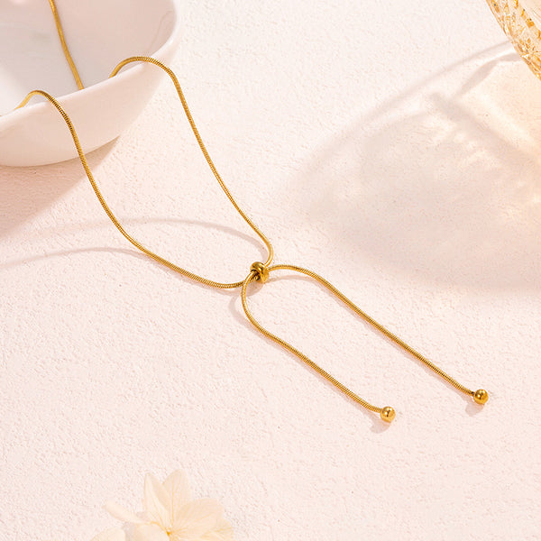 Stylish Simple Snake Bone Chain Necklace