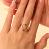 Stylish Golden Heart Ring