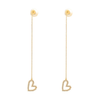 Heart Long Pear Earrings