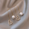 Heart Long Pear Earrings