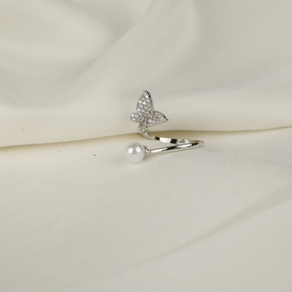 Sterling Silver Butterfly Open Ring