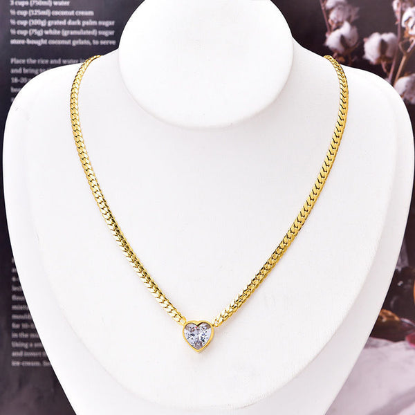 Twist Chain Heart-shaped necklace