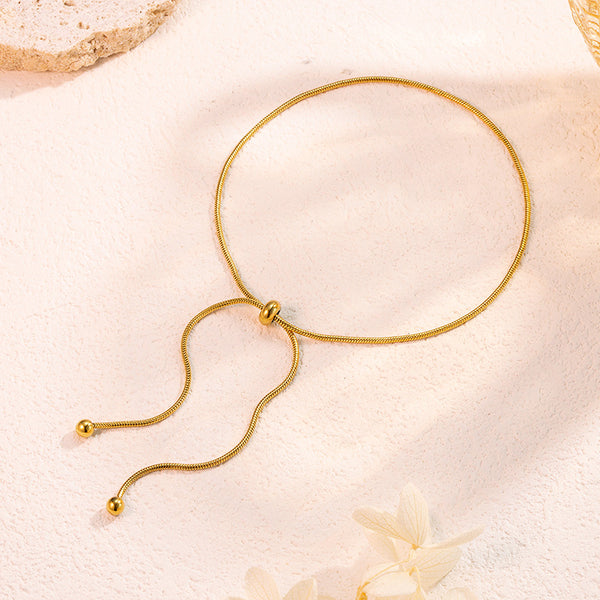 Classic Gold Adjustable Snake Chain Bracelet