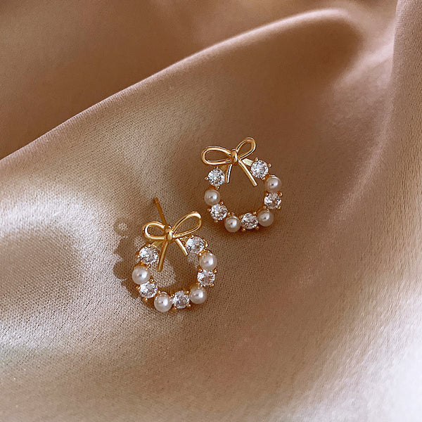 Pack Of 2 Golden Bow Earring