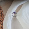 Love purple stone chand ring
