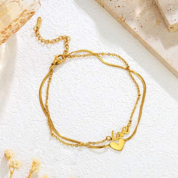 Elegant Gold-Plated Love Bracelet