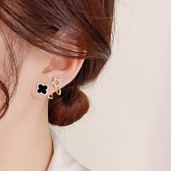 Combo Of 3 Star, Pearl & Clover Style Earring
