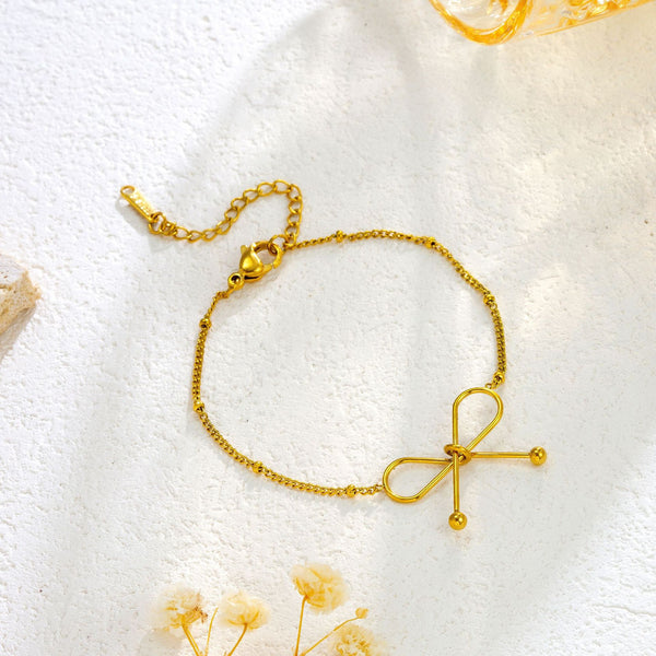 Classy & Chic Bow Tie Gold Bracelet