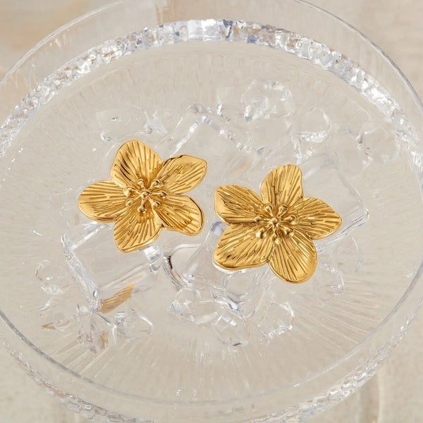 Anti Tarnish Golden Mini flower Earring