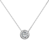 S925 Silver Classic Round Solitaire Pendant Necklace
