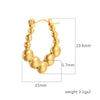 Anti tarnish small beads ball hoop earrings