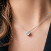 S925 Silver Classic Round Solitaire Pendant Necklace