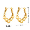 Anti tarnish small beads ball hoop earrings