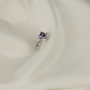 Sterling Silver Purple Heart Shaped Ring