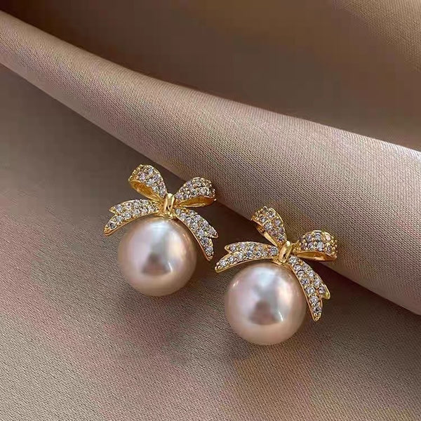 Pack Of 3 Cute BowPearl Earring