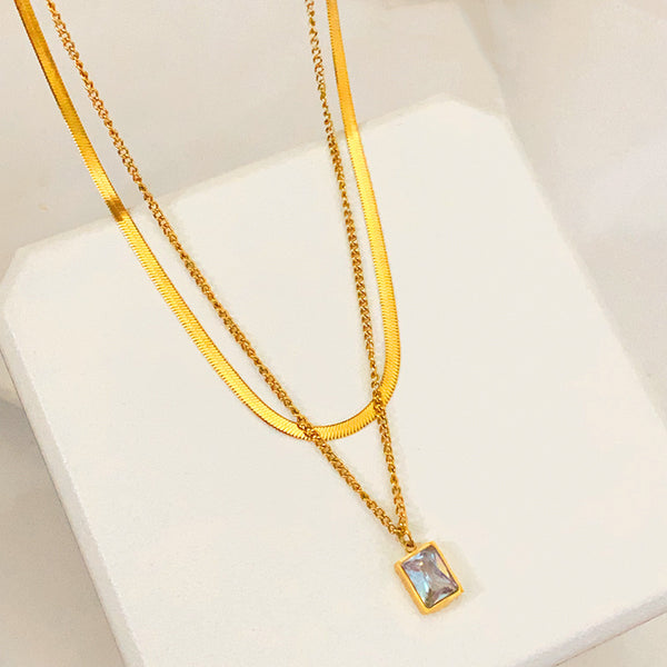 White Magic Dual Chain Necklace