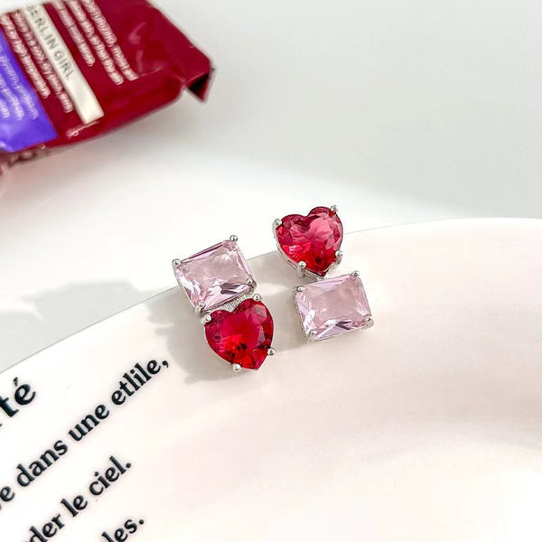 Pack Of 3 Red Rose Earrings