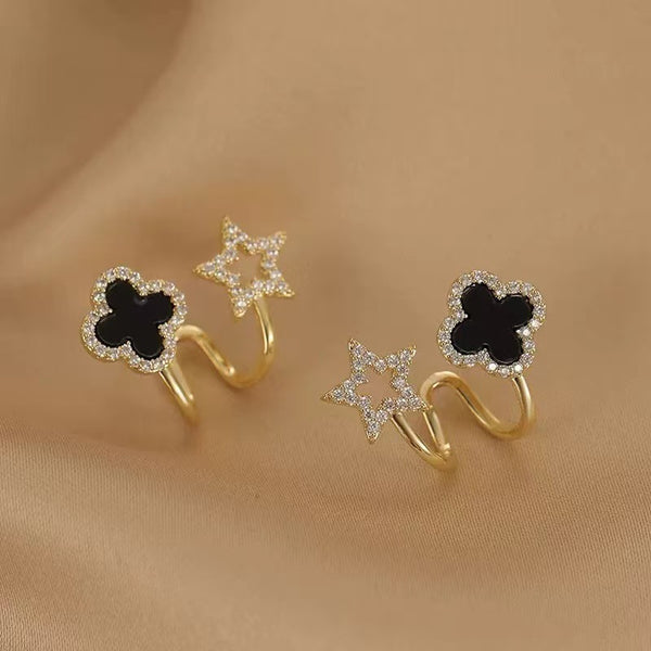 Pack Of 2 Green Floral Pearl Earrings
