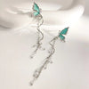Combo Of 2 Mint Butterfly Drops Earrings