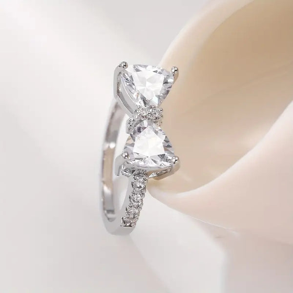 Unique Silver Bow Ring