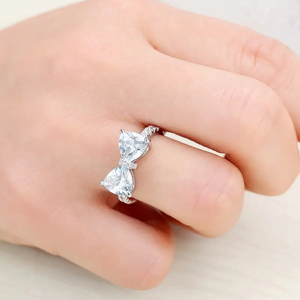 Unique Silver Bow Ring