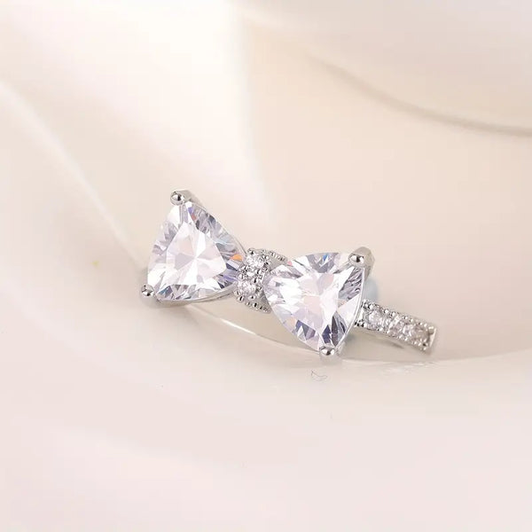 Unique Silver Bow Ring