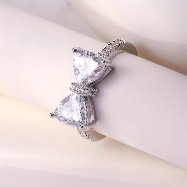 Unique Silver Bow Ring