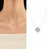 S925 Silver Invisible Chain Solitaire Necklace