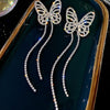 Rhinestone Butterfly Decor Earrings
