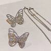 Rhinestone Butterfly Decor Earrings