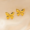 Anti Tarnish Golden Mini Butterfly Stud Earring