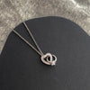 Beautiful Silver Heart Ring Nacklace