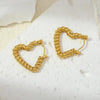 Anti tarnish Geometric Heart shape earrings