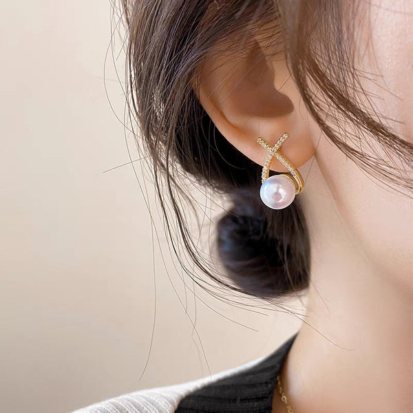 Pack Of 3 Black Bow Pearl Earring