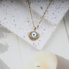 Gold Plated Nazar Evil Eye Pendant Necklace