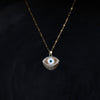 Gold Plated Nazar Evil Eye Pendant Necklace