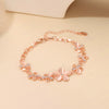 Flower Rose Gold Plated Crystals Bracelet