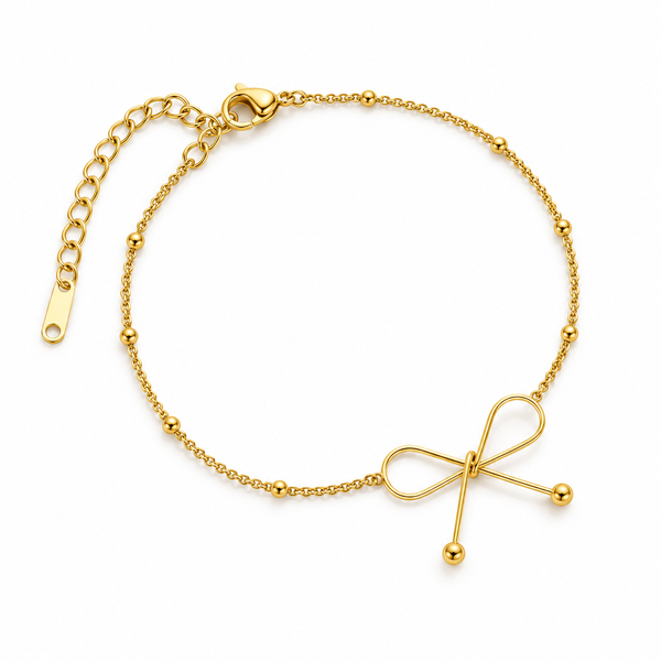 Classy & Chic Bow Tie Gold Bracelet