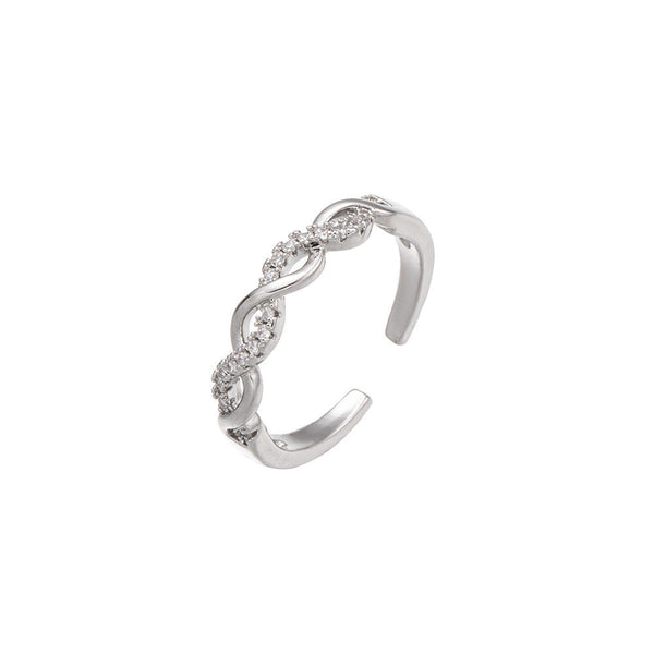 Silver Infinity Charm Ring